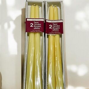 Luminess Yellow Taper Candles Set of 2 Party Supplies